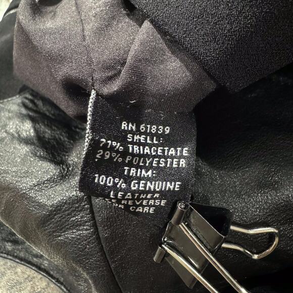 Rickie Freeman Teri Jon Dress Sheath Minimalist Cocktail Classic Leather Black 8 - Picture 3 of 5